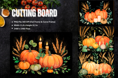 Pumpkin Cutting Board Kitchen Fall Autumn Chopping Board_57 Product Image 1