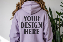Orchid Gildan 18500 Hoodie Sweatshirt Mockup, Unisex Product Image 1