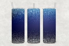 Blue Purples Sparkle Glitter Tumbler Wrap Sublimation Product Image 1