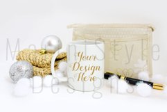 Christmas Mug mockup, Winter Coffee Mug Stock Photo 270 Product Image 1