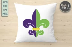 Fleur De Lis Mardi Gras SVG - PNG, DXF, SVG, EPS, Cut File Product Image 5