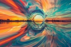 Surreal whirlpool sky at sunset Product Image 1