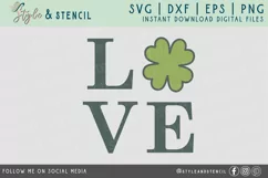 St. Pattys Day Love SVG - SVG, PNG, EPS, DXF, Cut File Product Image 2