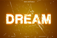 Glowing DREAM Text on a Distressed Background Product Image 1