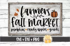 Farmers Fall Market - Fall Sign SVG PNG DXF Cut Files Product Image 1