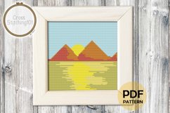 Mountain Scenery Cross Stitch Pattern - Instant Download PDF Product Image 1