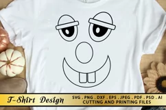 Funny Face SVG PNG EPS DXF-Funny Shirt Design-Cartoon Face Product Image 2