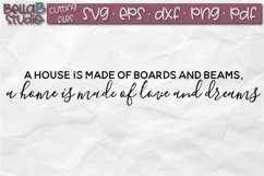 A House Is Made Of Boards and Beams SVG File, Wood Sign SVG Product Image 2