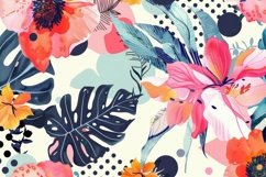 Abstract Colorful Flower Background Wallpaper Product Image 1