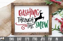 Dashing Through the Snow SVG File - Christmas SVG File Product Image 1