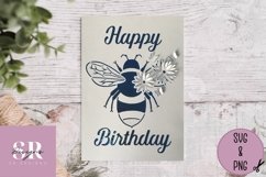 3d bee birthday card| Paper cutting | birthday card svg Product Image 2