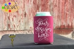 Burgundy Can Cooler Mockup Product Image 1