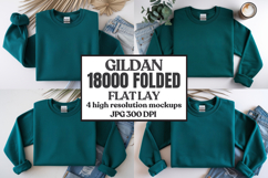 Gildan 18000 Sand Folded Flat Lay Mockups Product Image 1