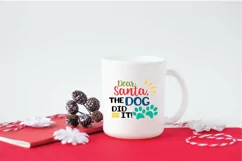 Christmas SVG Cut File - Dear Santa, The Dog Did It SVG File Product Image 5