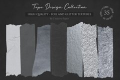 Tape Design - Black Silver Foil and Glitter Collection JPG-P Product Image 2