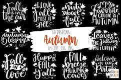 Fall Autumn SVG Bundle, Thanksgiving SVG Lettering Quotes Product Image 2