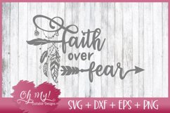 Faith Over Fear - SVG DXF EPS PNG Product Image 1