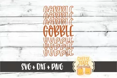Gobble - Thanksgiving Mirror Word SVG PNG DXF Cut Files Product Image 2