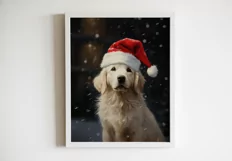 Cute Christmas dog illustrations for posters- 4 JPEG files Product Image 2