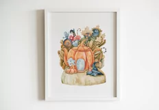 Watercolor Halloween cute pumpkin sublimation / clipart Product Image 2