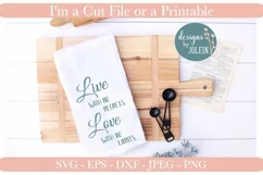 Live with no regrets. Love with no limits. SVG | Craft File Product Image 2