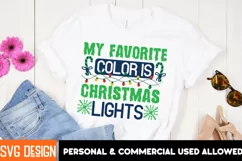 My Favorite Color is Christmas Lights SVG Cut File,Christmas Product Image 3