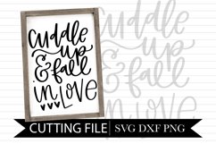 Cuddle Up & Fall In Love - Hand lettered SVG Product Image 1