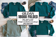 Gildan 18000 Sand Folded Flat Lay Mockups Product Image 1