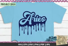 Dripping Aries Zodiac svg | Aries svg | Zodiac signs Product Image 3