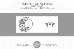 Sublimation mug templates, love birds, Heart of Roses Product Image 2