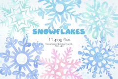 Snowflakes Clipart - PNG Files Product Image 1