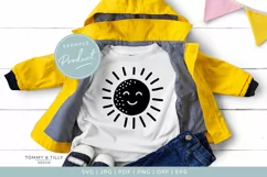 Scandinavian Style Sun - Cute Nursery Kids SVG Cut File Product Image 1