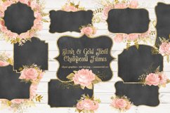 Blush and Gold Floral Chalkboard Frames Product Image 1