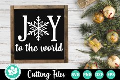 Christmas SVG | Christmas Sign SVG | Joy to the World SVG Product Image 2