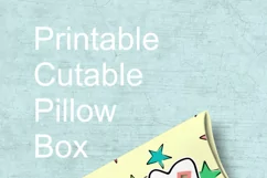 Thank You Pillow Favor Box with Holes and Stars Pattern Product Image 4