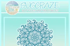Hand Drawn Flowers and Swirls Mandala Zentangle SVG Dxf Eps Product Image 4