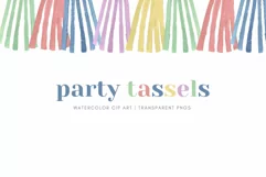 Party Tassels Watercolor Clip Art Sublimation Invitations Product Image 4