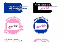 Pennsylvania Monograms SVG, JPG, PNG, DWG, CDR, EPS, AI Product Image 2