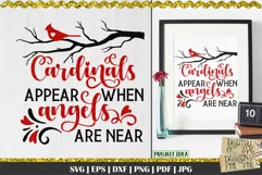 Cardinals appear when angels are near svg | Memorial SVG Product Image 1