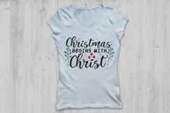 Christmas Begins with Christ Svg, Christmas Svg, Jesus Svg. Product Image 2