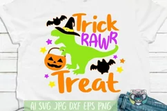 Halloween svg, Trick Rawr Treat svg, Cricut Cut Files, png Product Image 2