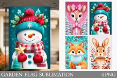 Christmas Garden Flag Design. Christmas Sublimation Product Image 1