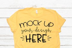 Mock up Bella Canvas 3001 Heather Yellow Gold Unisex Mockup Product Image 1