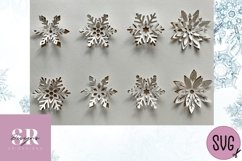 Pop up snowflake bundle| Paper cutting | 3d snowflake SVG Product Image 3