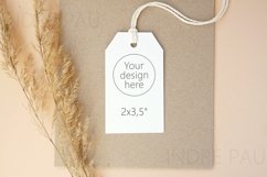 Rectangle gift tag mockup, product label mockup, JPG file. Product Image 1