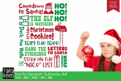 Santa Season Subway Art - Christmas SVG files for Crafters Product Image 1