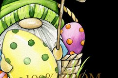 Watercolor clip art, Easter Bunny Gnome Sublimation Design Product Image 4