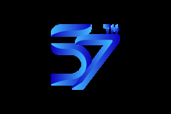 57th anniversary logo gradient blue template number concept Product Image 2