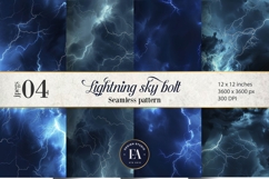 Lightning Bolt Digital paper, Thunderstorm pattern Product Image 1