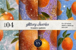 Glitter Orange Pattern | Sparkly Citrus Texture Product Image 1